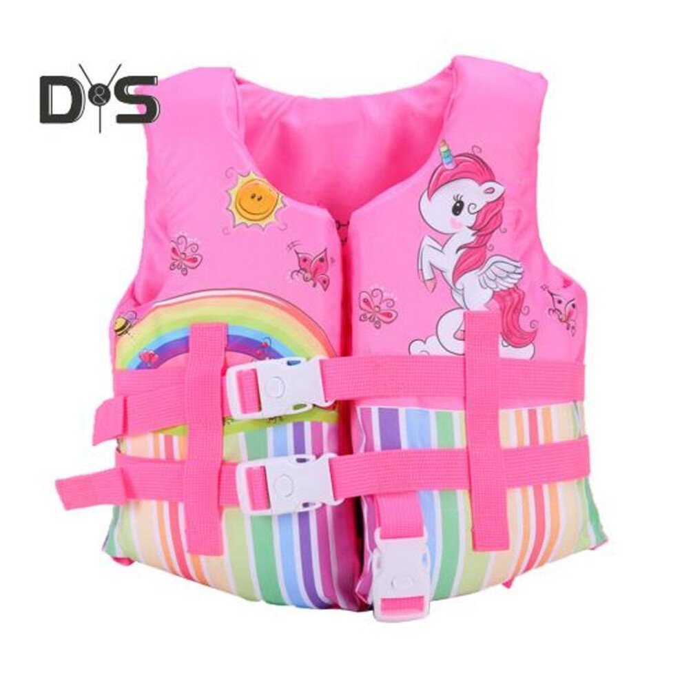(pink, L) Toddler Swim Vest Life Jacket Floaties for Toddlers Flotation Swimsuit with Adjustable Safety Strap Buoyant Swimwear for 2-10 Year Old