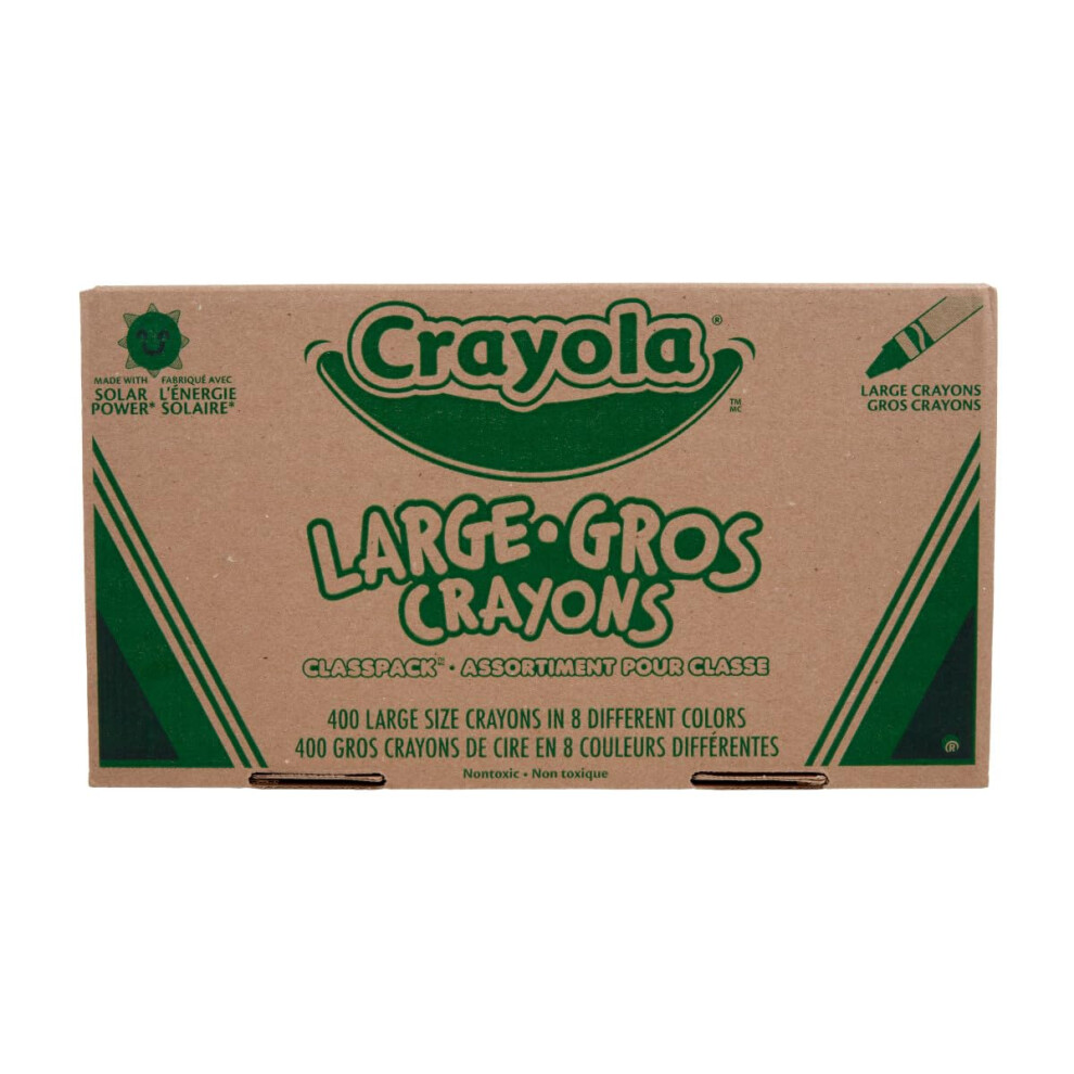 Crayola Crayon Classpack - 400Ct (8 Colors) Large Crayons For Kids Bulk School Supplies Teacher Classroom Must Have 3+