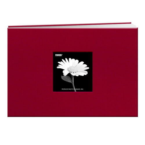 Pioneer 5 x 7 polegadas com moldura de tecido postbound livro de memria frontal Apple Red