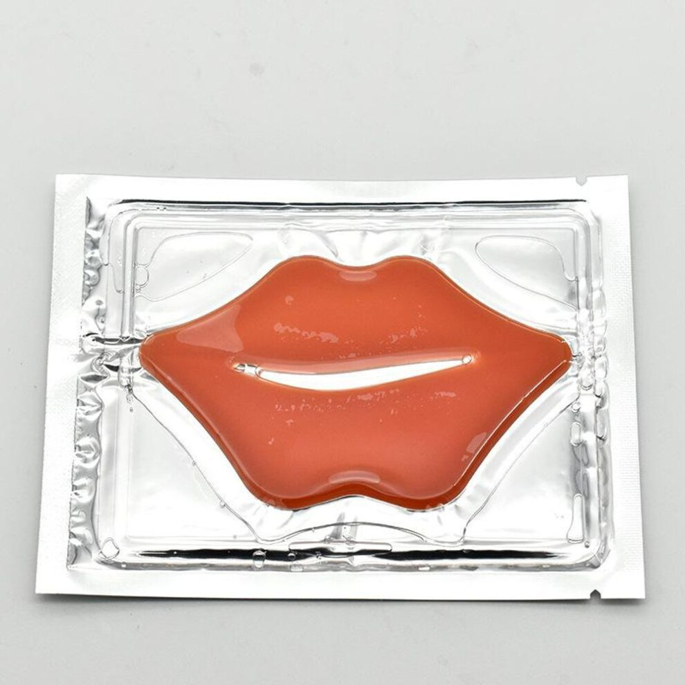 (orange, 1PCS) 1pcs Crystal Collagen Lip Patches Moisturizing Brightening Nourishing Lip Mask Lips Care Labial Masks Lips Plumper Gel Pads
