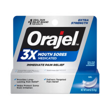 Orajel 3X para feridas na boca: tubo de gel de fora mxima 0,42 onas - da marca n 1 para alvio da dor oral