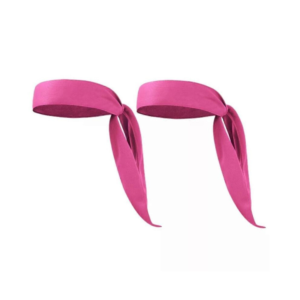 (2PCS,Pink) Elastic Sports Sweatband for Tennis Unisex Men Women Boy Girl Teens Headband Gym Fitness Yoga Hair Bands Athletic Headwear