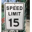 Joffreg Speed ????Limit 15 MPH Sign 17 x12 Polegadas Alumnio Reflexivo 4 Pacote 5