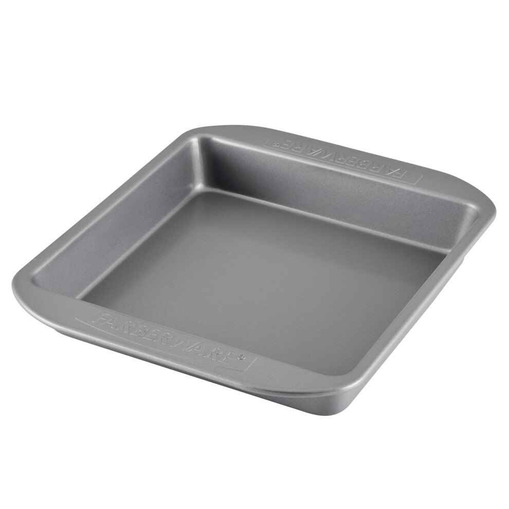 Farberware Nonstick Bakeware Nonstick Baking Pan / Nonstick Cake Pan Square - 9 Inch Gray