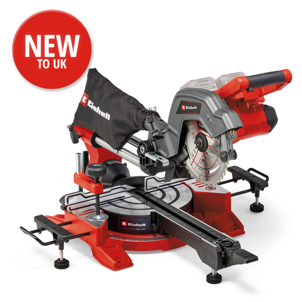 Einhell Cordless Sliding Mitre Saw 216mm 36V Power X-Change TE-SM 36/8 L Li - Body Only