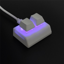 näppäintä makro-ohjelmointinäppäimistö RGB Mini Gaming -piirustus Punainen kytkin Mukautettu OSU-näppäimistö, valkoinen