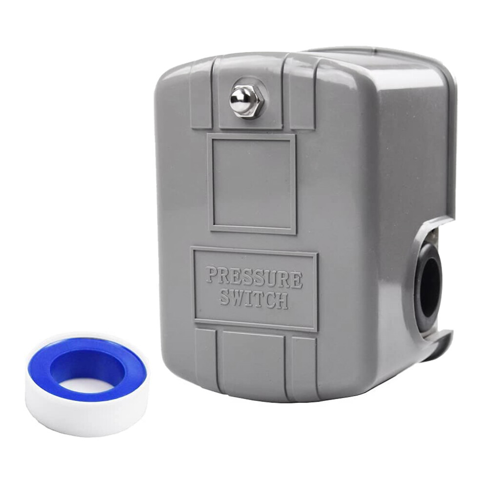 Pressostat d'eau à filetage interne 1/4 NPT, 40-60 psi, tige à double ressort réglable, 110 V-230 V, avec ruban d'étanchéité