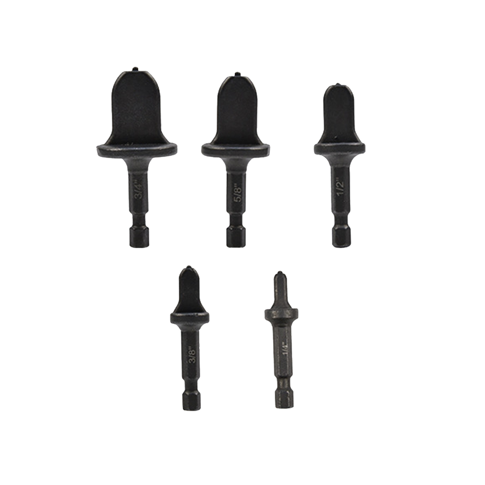 5Pcs Flaring Tool Copper Pipe Electric Reamer Air Conditioner Hex Handle Tube Expander Set Swaging Drill Bit 4852431733868
