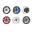Pneu de metal para carro de escalada Red Black Edge 1,55 polegadas AX90069 para JIMNY CC01 3