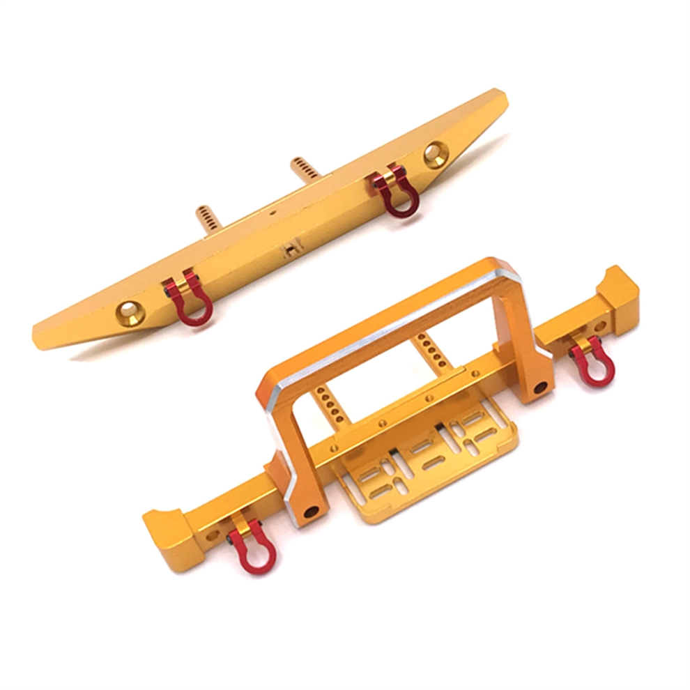 Metal Front Rear Bumper For 1/10 Rc Crawler Car Mn999 Mn222 Trx4 Scx10 90046 90047 Upgrade Parts Gold 4852431736401