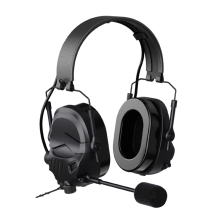 Taktisches Headset mit Mikrofon K/M-Stecker Faltbarer Anti-Lärm-Kopfhörer Jagd Gehörschutz NRR25dB