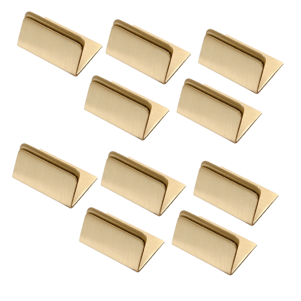 Place Card Holders Brass 10Pcs Wide Size Vintage Table Holder Antique Small Stands Memo Price Tags