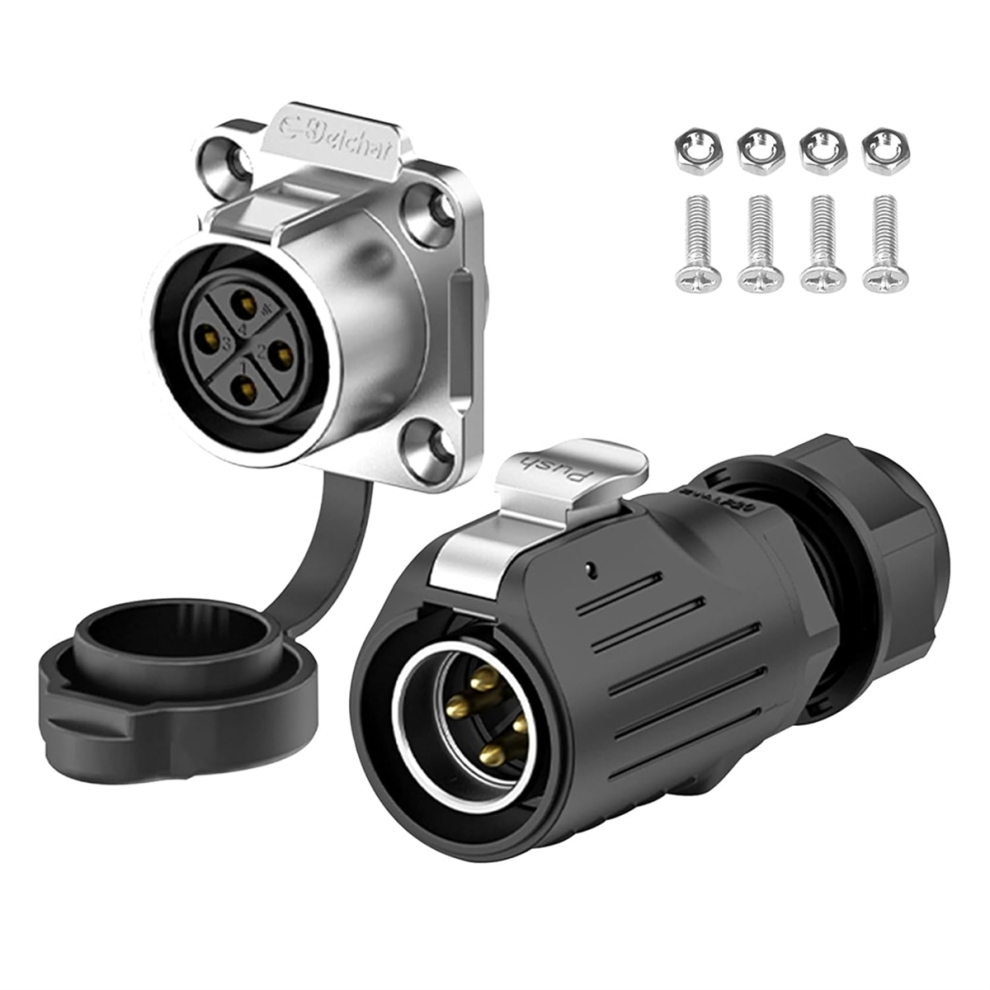 Industrial Waterproof Connector Ip68 Quick Plugging Circular Anti-Interference Shell (4 Pin) 4852431739709