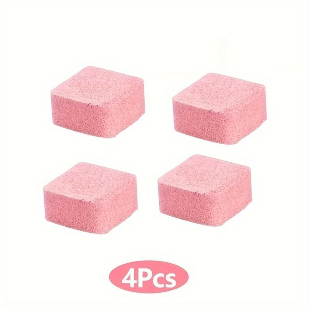 (pink, 4pcs) 4/16/24 Pc Effervescent Toilet Bowl Cleaner Tablets, Automatic Deodorizing, Stain & Limescale Remover, Deep Clean For Bathroom, Universal Fit