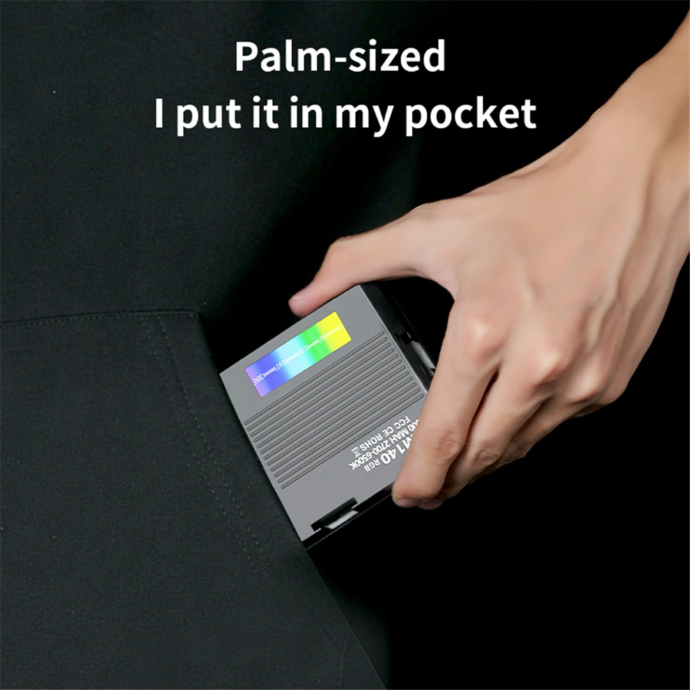 Rgb Video Photography Fill Camera Ing Panel Cri95+ 2700-6500K Lcd Display Cold Shoe For Vlog Dslr Light 4852431742587