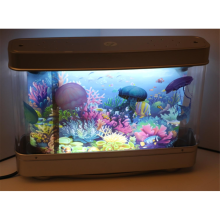 Simulated Fish Tank Lamp Aquarium Decorative Night Light Virtual Ocean Dynamic LED Table Room Decor UK Plug