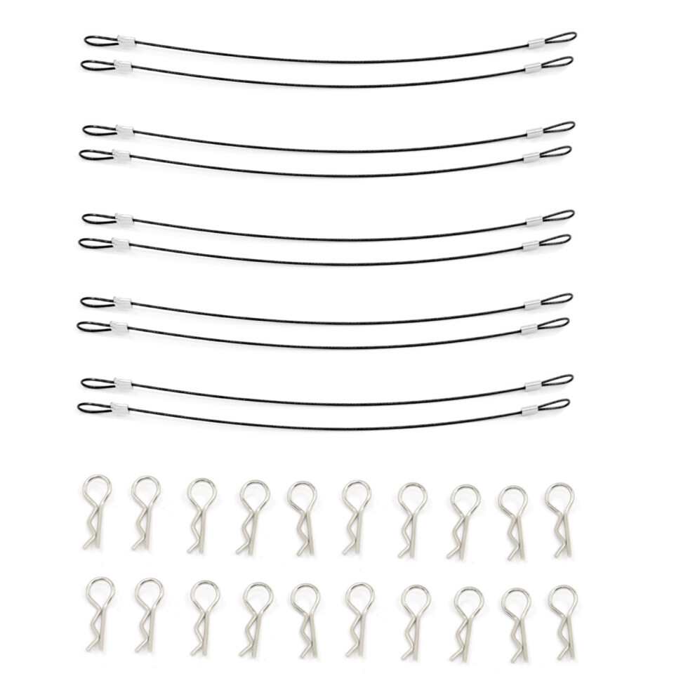 Photos - Parts for Drones & RC models 10Pcs RC Car Body Shell Clips R Pins Anti-Lost Rope for 1/10 1/8 Axial SCX10 Trx4 Car,B