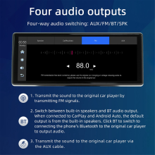 Carro 8,1 polegadas Bluetooth tela portátil navegação GPS display sem fio Carplay MP5 player gravador de direção suporte 2K