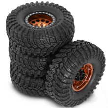 Lot de 4 pneus à talon métallique 1.9 pouces pour roues tout-terrain FCX10 Axial SCX10 Pro UTB18 TRX4, couleur cuivre