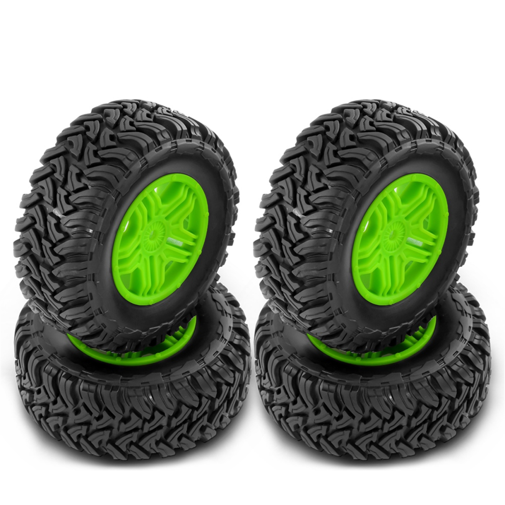 110Mm Rccar Rubber Tires Wheel Rim Set For 1/10 Short Course Truck Arrma Senton- 550 / 9125 Slash Redcat/,A 4852431745465