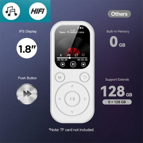 New MP3 Bluetooth Player Fast Charging 5.4 Version Expandable Memory Card Music FM Recording E-Book B 2