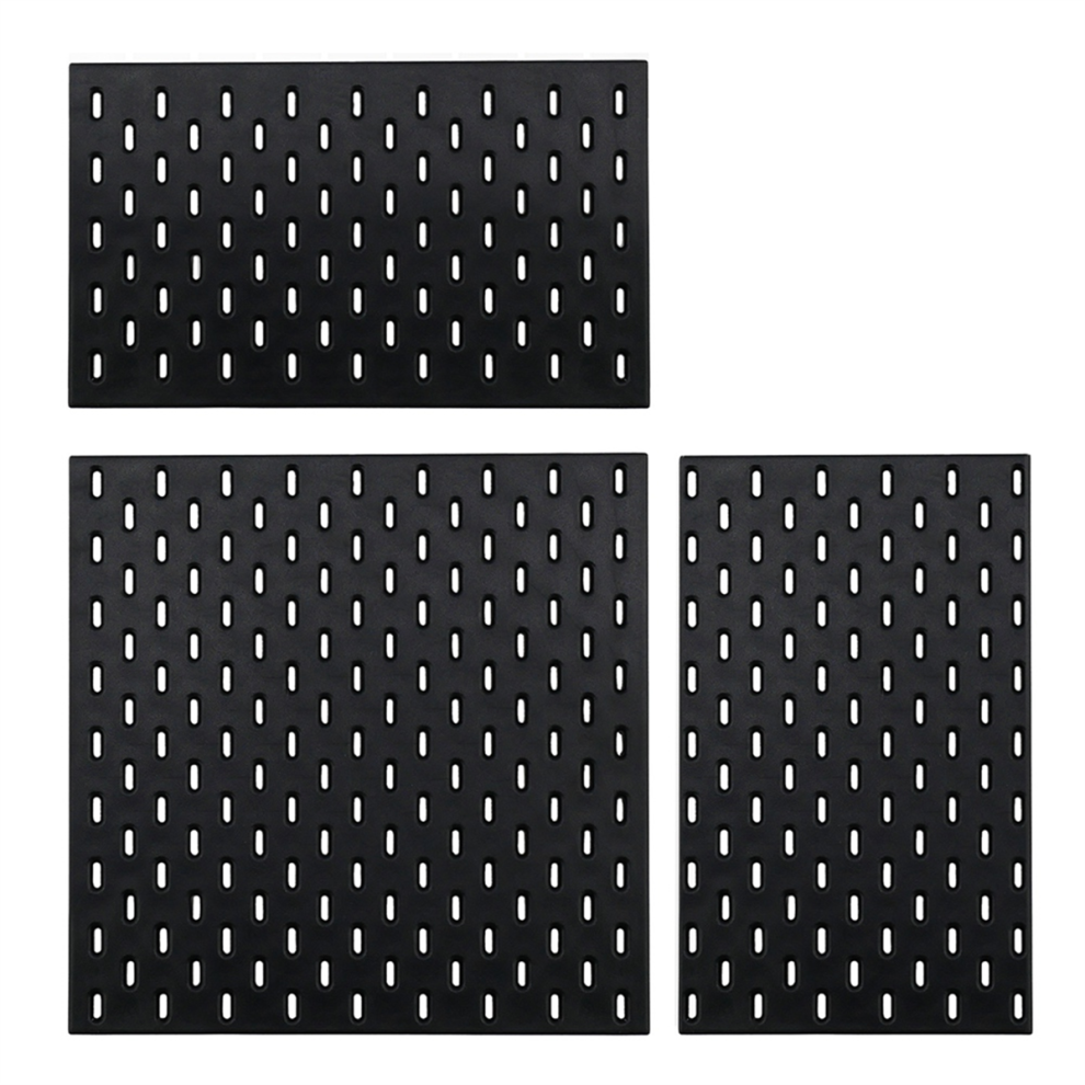 Photos - Doll Accessories Miniature Furniture Decoration Items Perforated Board Wall Rack DIY Storage Display Accessories Black