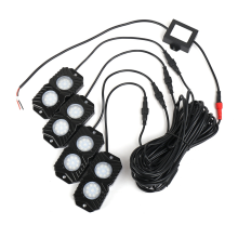 LED-kalliovalot RGB-kaukosäätimellä vedenpitävä neonhehku maastoajoon ATV-maastoautoon RZR