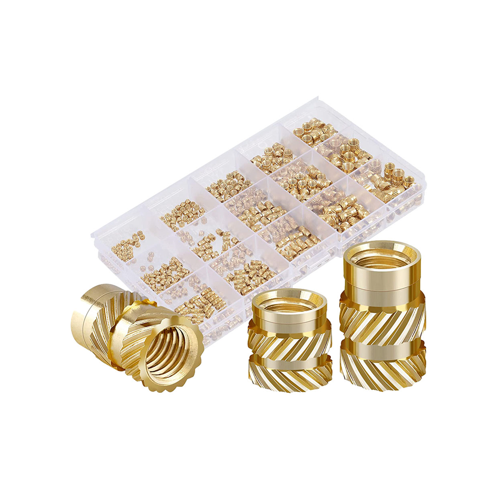 350Pcs Threaded Inserts Female Thread Metric Knurled Nuts Assortment Kit Brass Heat Set Insert 4852431748312
