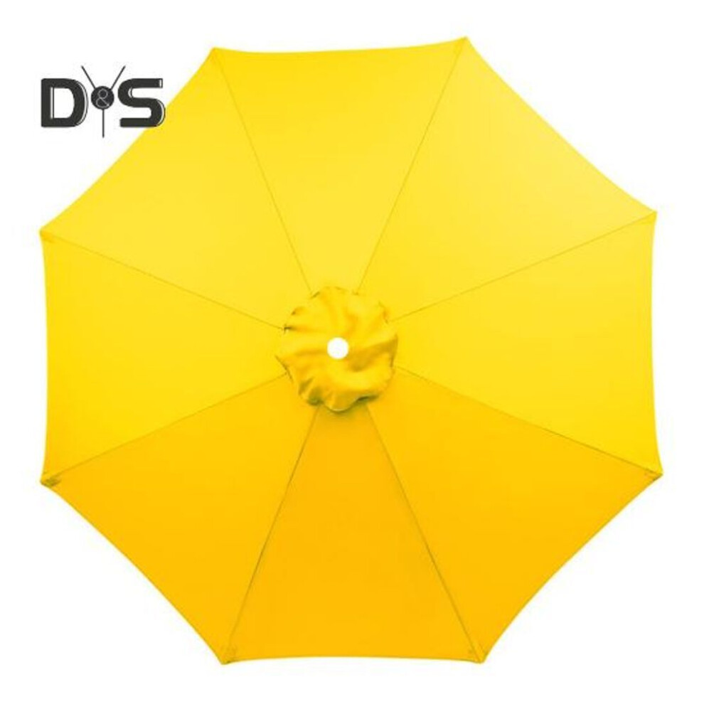 (yellow) 270cm Umbrella Replacement Canopy Uv Protection Outdoor Garden Patio Backyard Parasol Market Table Top Umbrella Replacement Fabric Cloth Cover