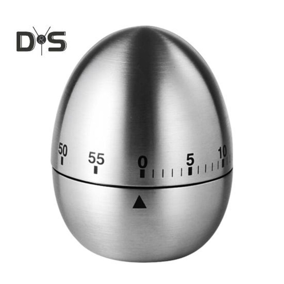 (as the picture, A) Mechanical Kitchen Timer 60 Minutes Count Down Alarm Loud 70db Bell Stainless Steel No Batteries Easy to Use Timer for Cooking Learning Homework Yoga