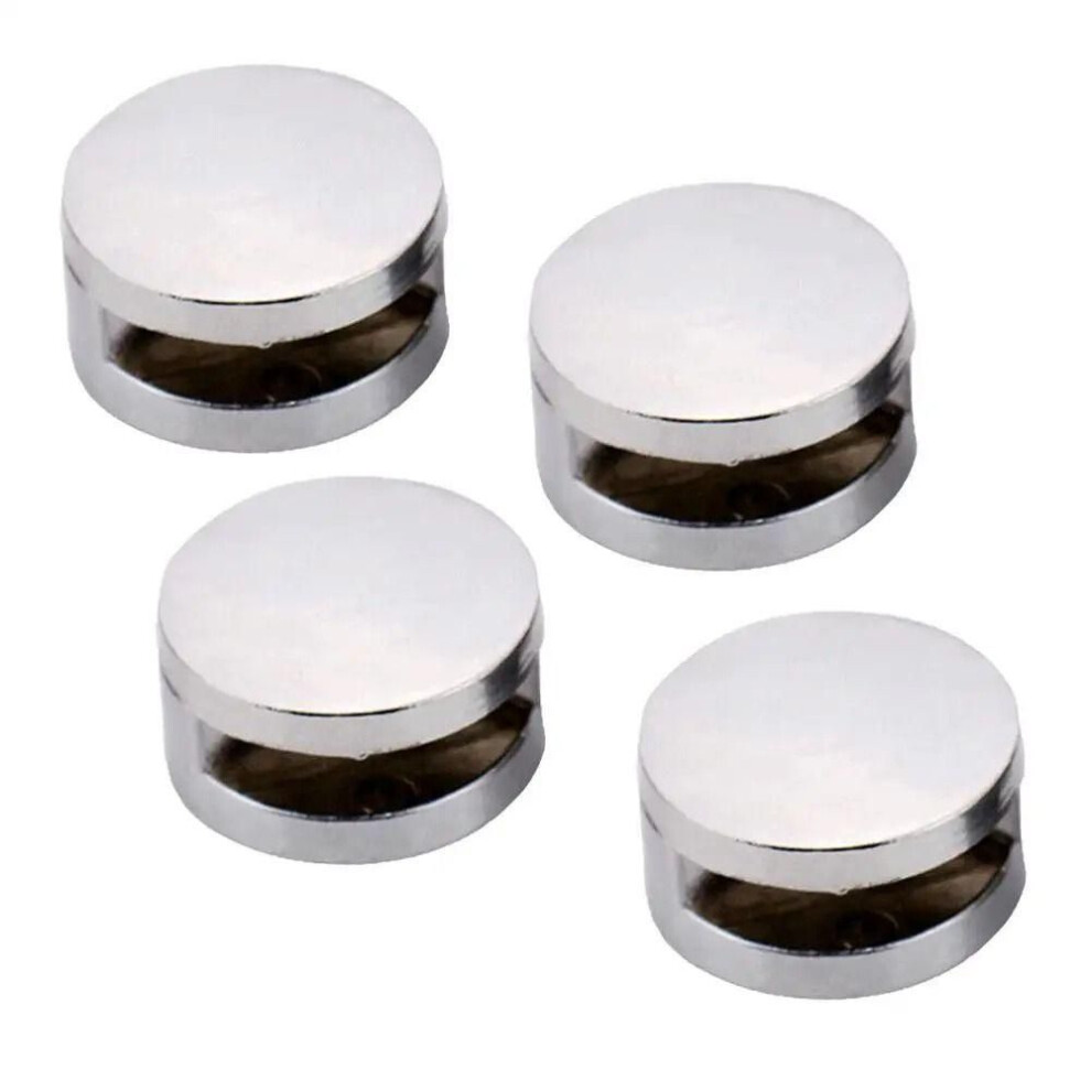 (27mm) 4pcs Holder Glass Mirror Hinger Brackets Glass Shelf Support Glass Mirror Clamp  Furniture Hardware