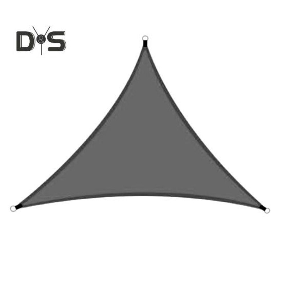 (grey, L) Outdoor Sun Shade Sail With Carabiner Uv Blocking Triangle Canopy Permeable Breathable Heavy Duty Deck Backyard Patio Shade Cover