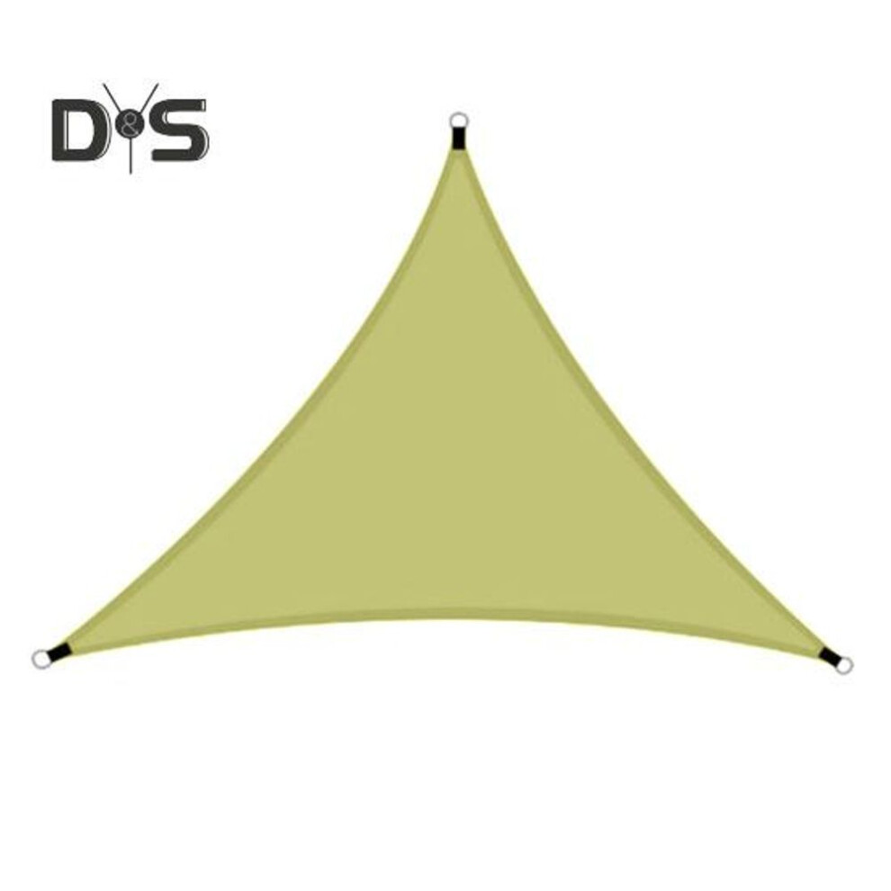 (army green, S) Outdoor Sun Shade Sail With Carabiner Uv Blocking Triangle Canopy Permeable Breathable Heavy Duty Deck Backyard Patio Shade Cover