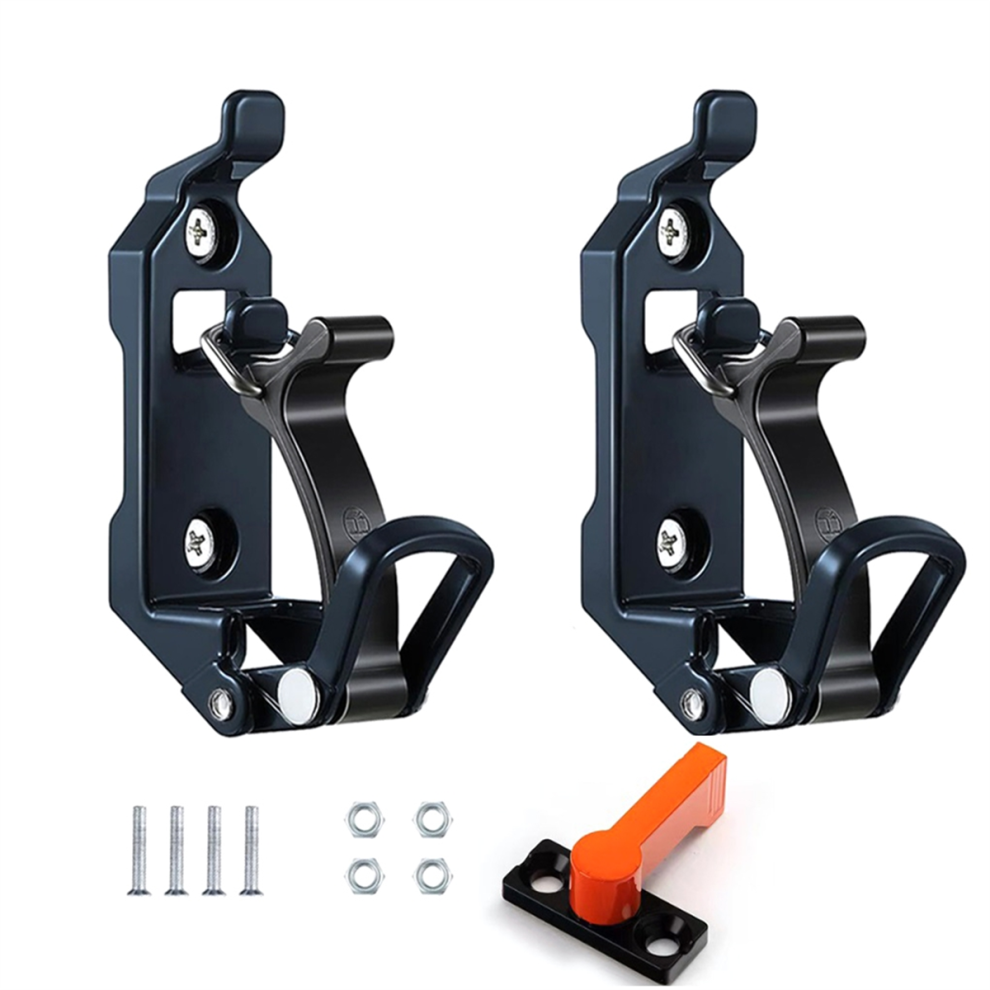 2Pcs Shovel Mount For Roof Rack Brackets Accessories Wall Mounting Versatile Black 4852431706305