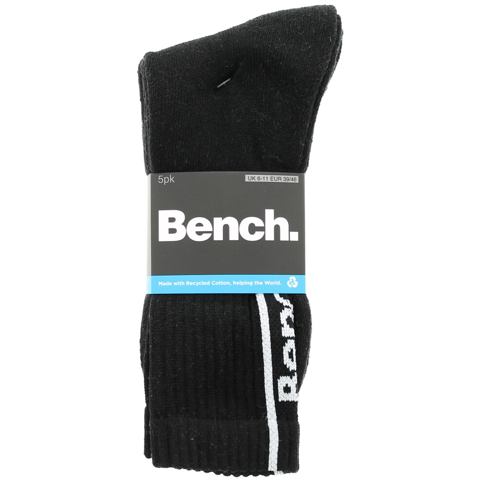 Bench Mens Socks 5pk Medine black