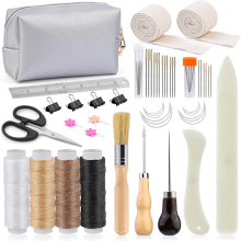Kit de encadernação com 53 peças, kit de encadernação para iniciantes, materiais de encadernação, ferramentas com pasta de osso
