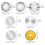 12pack 45mm Rotary Cutter Blades Kits, Perforating Replacement for Fabric Leather 7 Edge Type 3