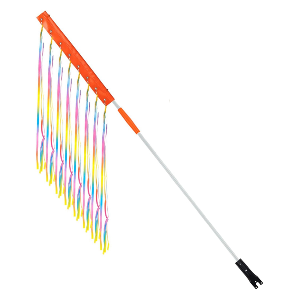 Adjustable Bicycle Flag With Pole For Safe Reflective Waterproof Warning Mobility Tricycle Go Kart Atv 4852431708613