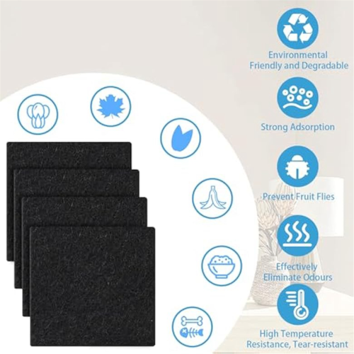 12pcs Replacements Trash Can Odor Absorbing Filter Refills for Garbage Cans, Activated Charcoal Deodorizer 2