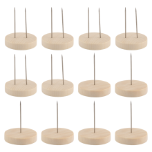 Suporte para boneca de crochê com 12 peças, base de madeira para brinquedo de feltro e boneco de ação