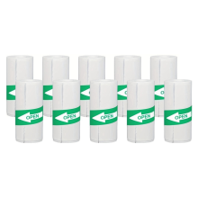 10 Stück Mini-Thermodrucker-Aufkleberpapier, selbstklebende Etiketten, Schwarzweiß, für alle Drucker bis zu 57 x 30 mm
