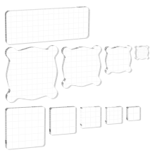 10PCS Acrylic Stamp Block,Versatile Assorted Size Blocks, Stamping Platform Tools Set for Card Making