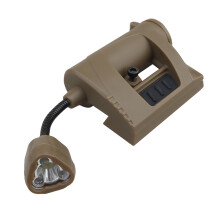 (Braun) Airsoft Helmlicht 3 Modus LED Helm Taschenlampe Nylon Energiesparend Stark für Jagd Camping Airsoft Ausrüstung