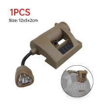 (1 Stück Braun) Militärische Taktische Helmleuchte Ladung Mpls 4 Modi IR Laser Airsoft Helmlampe Energiesparende