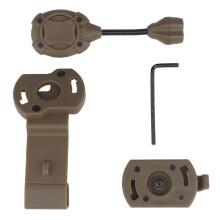 (Khaki) Airsoft-Helm, leicht, robust, Nylon, Taschenlampe, energiesparend, Jagd, Camping, Airsoft-Ausrüstung für