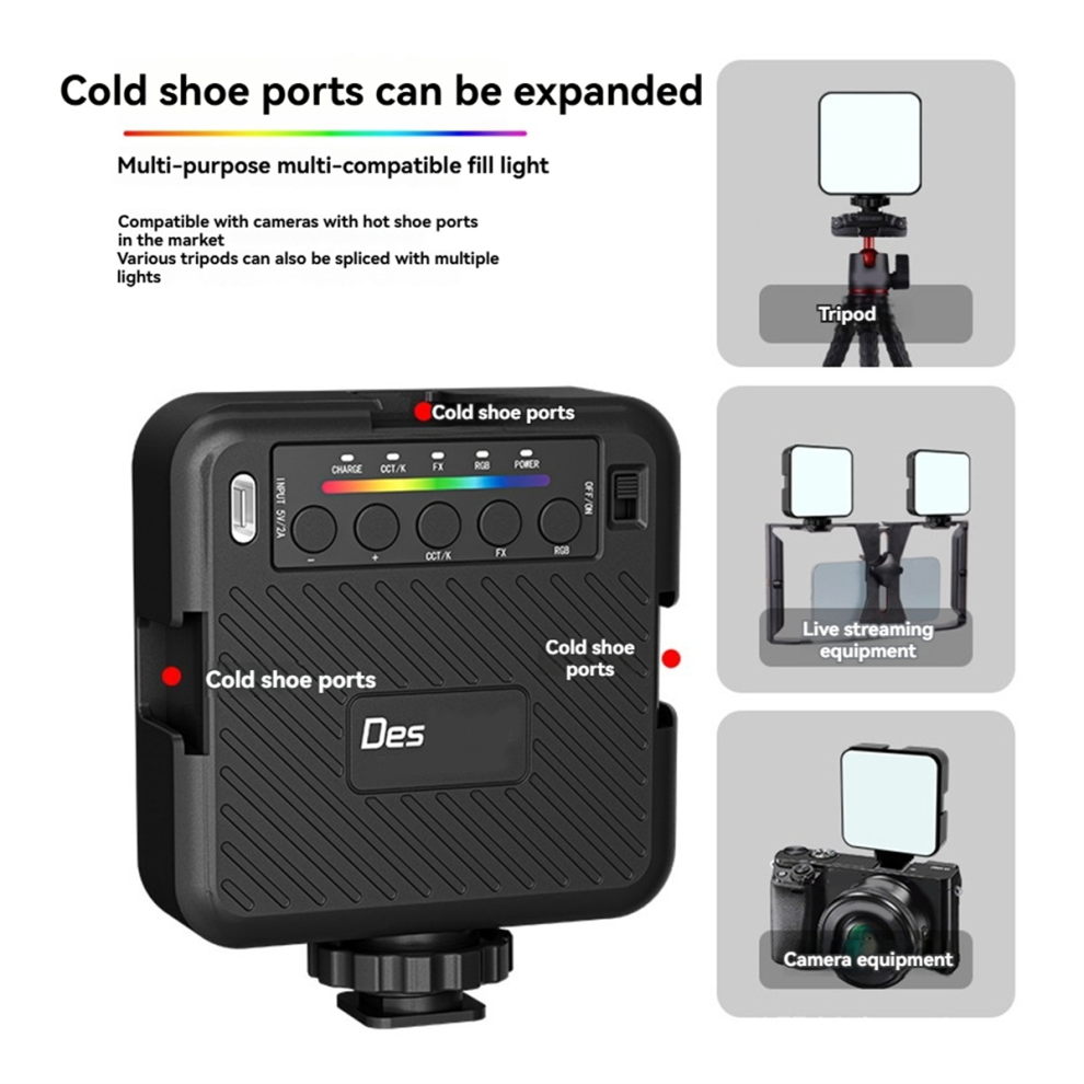 Mini Rgb Video S Photography Ing Selfie Fill For Camera Photo Studio Consumer Electronics Light 4852431713747