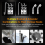Kit extensor de haste de válvula dupla, extensão trançada para pneus de roda dupla de 16 a 19-1/2 polegadas 8
