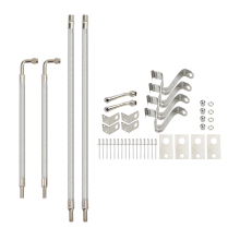 Kit de extensores de vástago de válvula doble, extensión trenzada compatible con neumáticos de ruedas dobles de 16 a 19-1/2 pulgadas