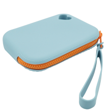 Tragbare Leckerli-Tasche aus Silikon für Hunde – Snack-Tasche für Haustiere zum Training und Spazierengehen, für den Außenbereich, Hellblau