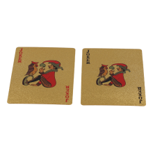 1Pc 24K Gold Spielkarten Kunststoff Poker Spiel Deck Folie Poker Pack Magie Wasserdichte Karte